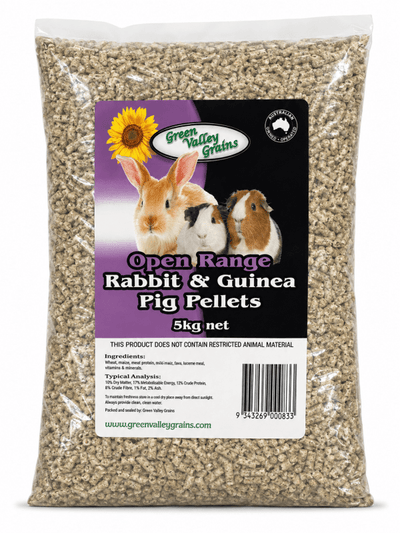 Green Valley Grains Rabbit & Guinea Pig Pellets 5kg - Just For Pets Australia