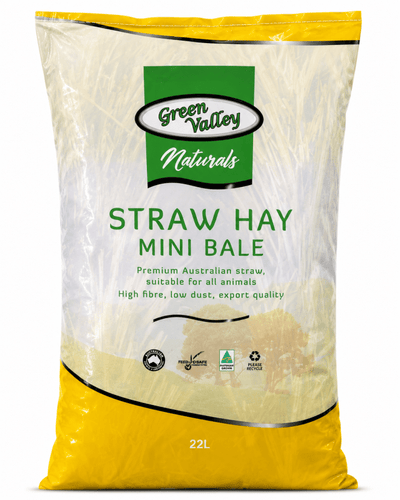 Green Valley Naturals Mini Straw Bale 22Ltr - Just For Pets Australia