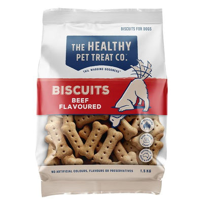 Healthy Pet Treat Co Beef Flavoured Biscuits for Dogs 1.5kg - Just For Pets Australia