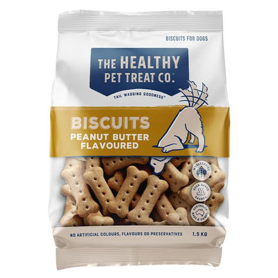Healthy Pet Treat Co Peanut Butter Biscuits for Dogs 1.5kg - Just For Pets Australia