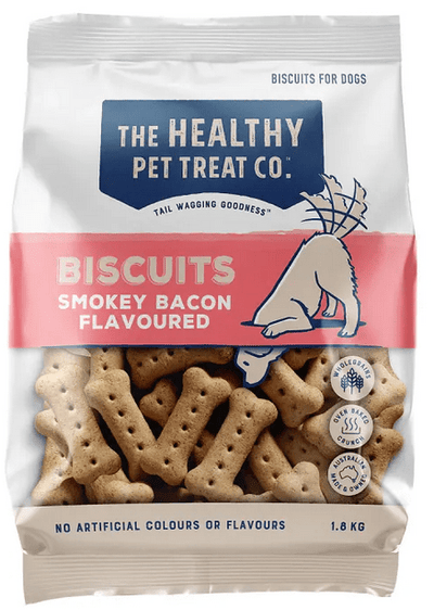 Healthy Pet Treat Co Smokey Bacon Biscuits 1.5kg - Just For Pets Australia