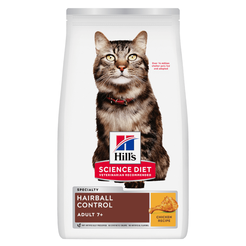 Hill's Science Diet Adult 7+ Hairball Control Senior Dry Cat Food