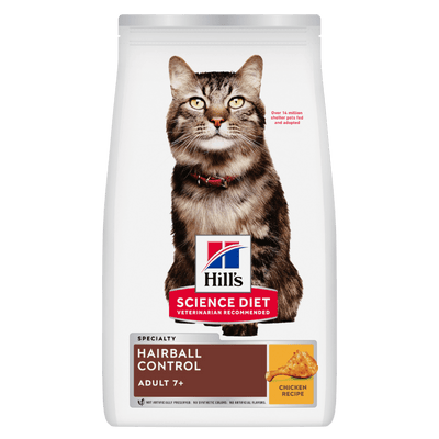 Hill's Science Diet Adult 7+ Hairball Control Senior Dry Cat Food - Just For Pets Australia