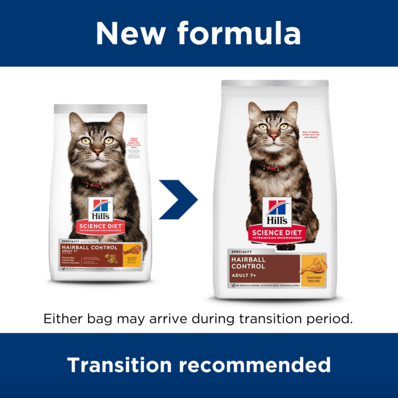 Hill's Science Diet Adult 7+ Hairball Control Senior Dry Cat Food