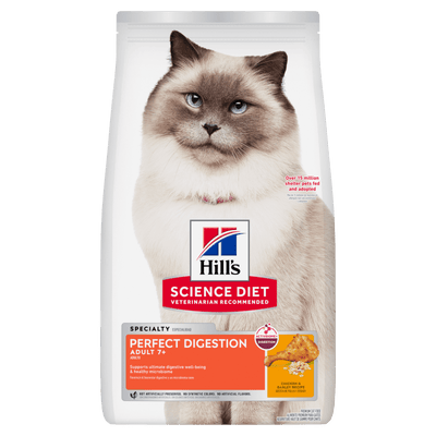 Hill's Science Diet Perfect Digestion Adult 7+ Dry Cat Food 2.72kg - Just For Pets Australia