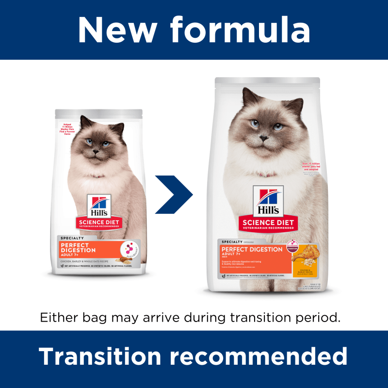 Hill's Science Diet Perfect Digestion Adult 7+ Dry Cat Food 2.72kg