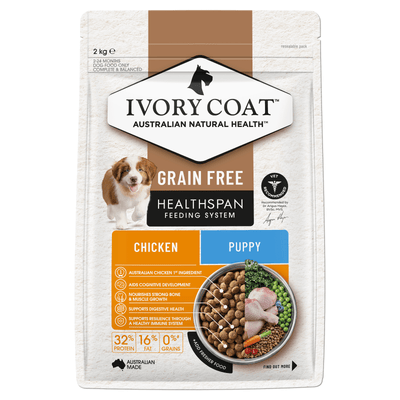 Ivory Coat Grain Free Puppy Chicken - Just For Pets Australia