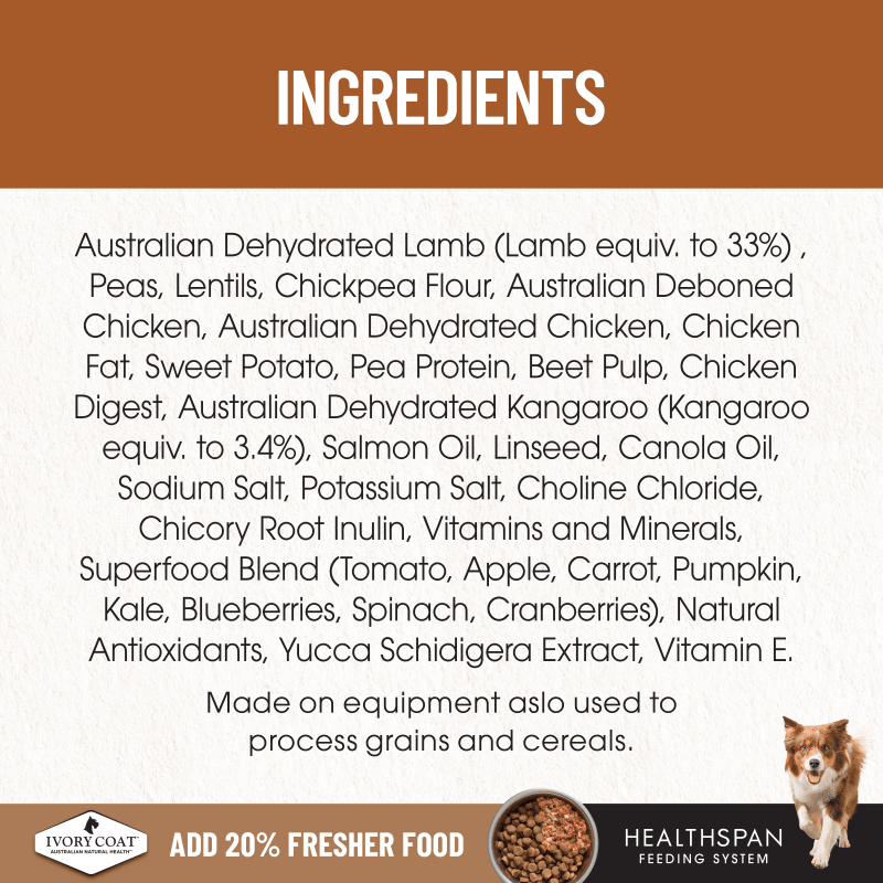 Ivory Coat Lamb & Kangaroo Grain Free Dry Dog Food