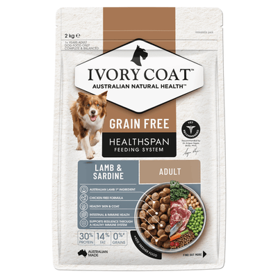 Ivory Coat Lamb & Sardine Grain Free Dry Dog Food - Just For Pets Australia