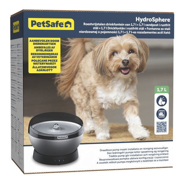 PetSafe HydroSphere 1.7L Stainless Steel Pet Fountain