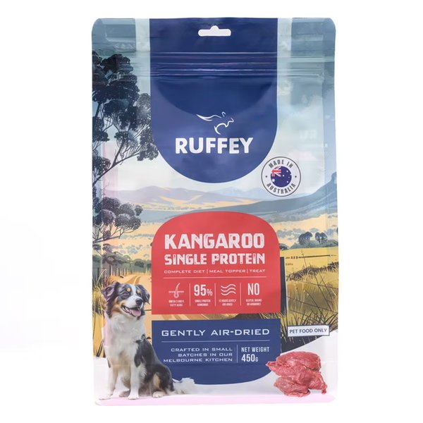 Ruffey Kangaroo Air Dried Dog Food 450g