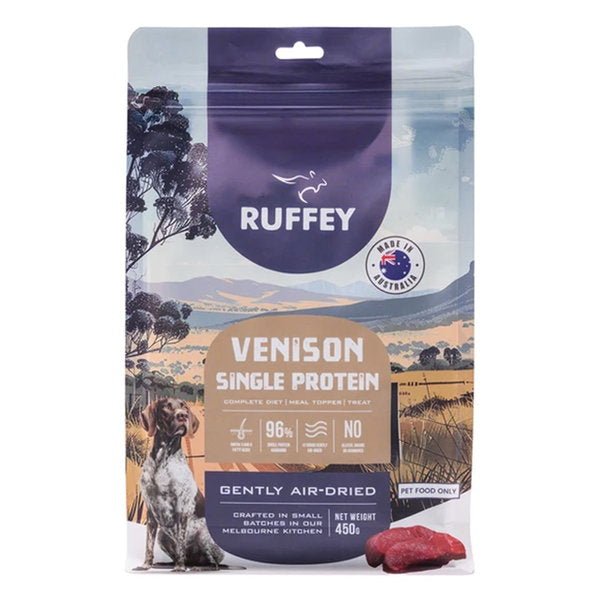 Ruffey Venison Air Dried Dog Food 450g