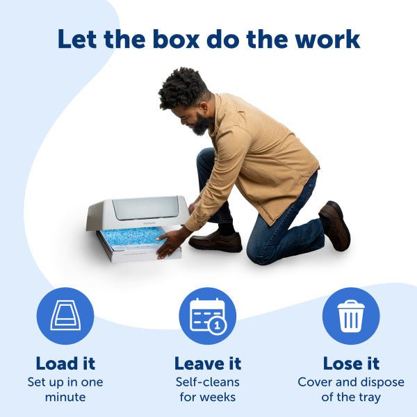 ScoopFree Crystal Classic Self-Cleaning Litter Box