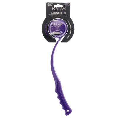 Scream Ball Launcher Loud Purple - Just For Pets Australia