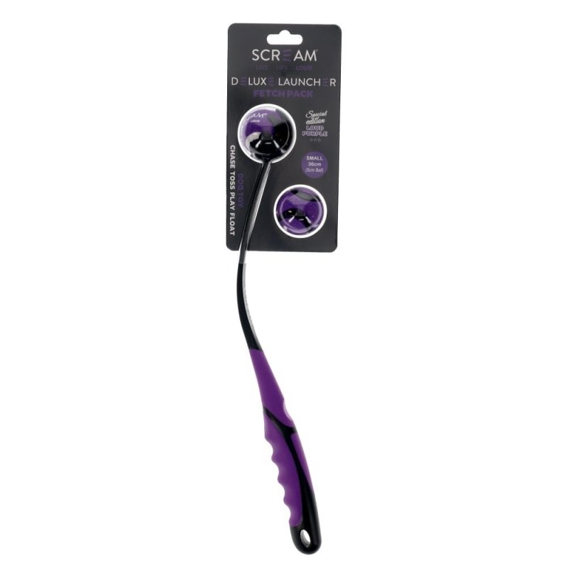 Scream Deluxe Grip Ball Launcher Fetch Pack Loud Purple/Black
