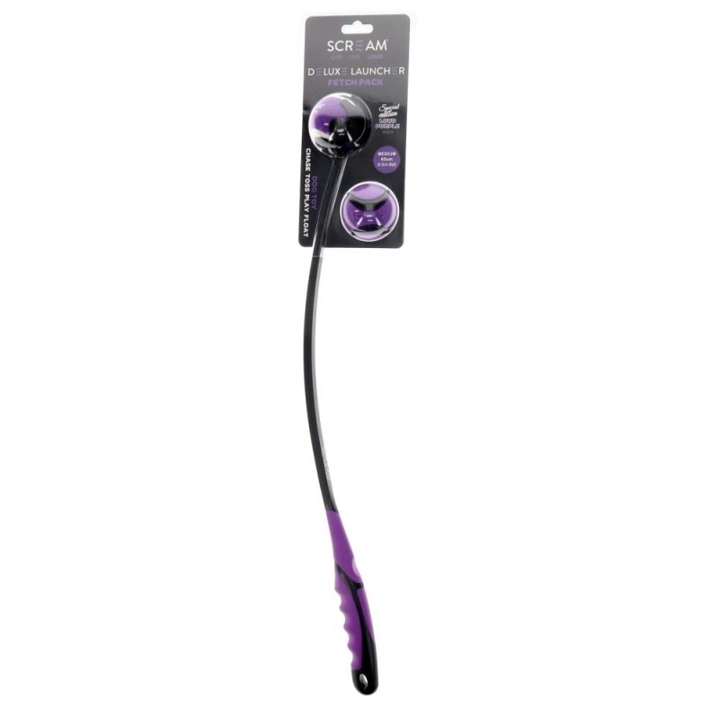 Scream Deluxe Grip Ball Launcher Fetch Pack Loud Purple/Black