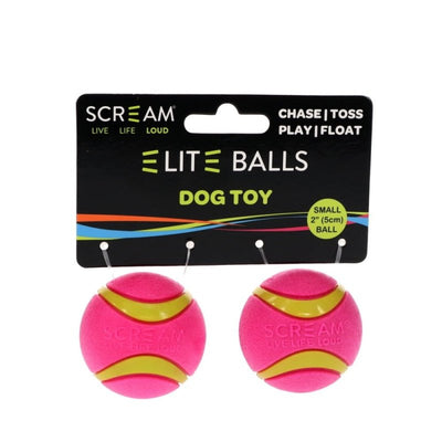 Scream Elite Ball 2Pk - Small - Just For Pets Australia
