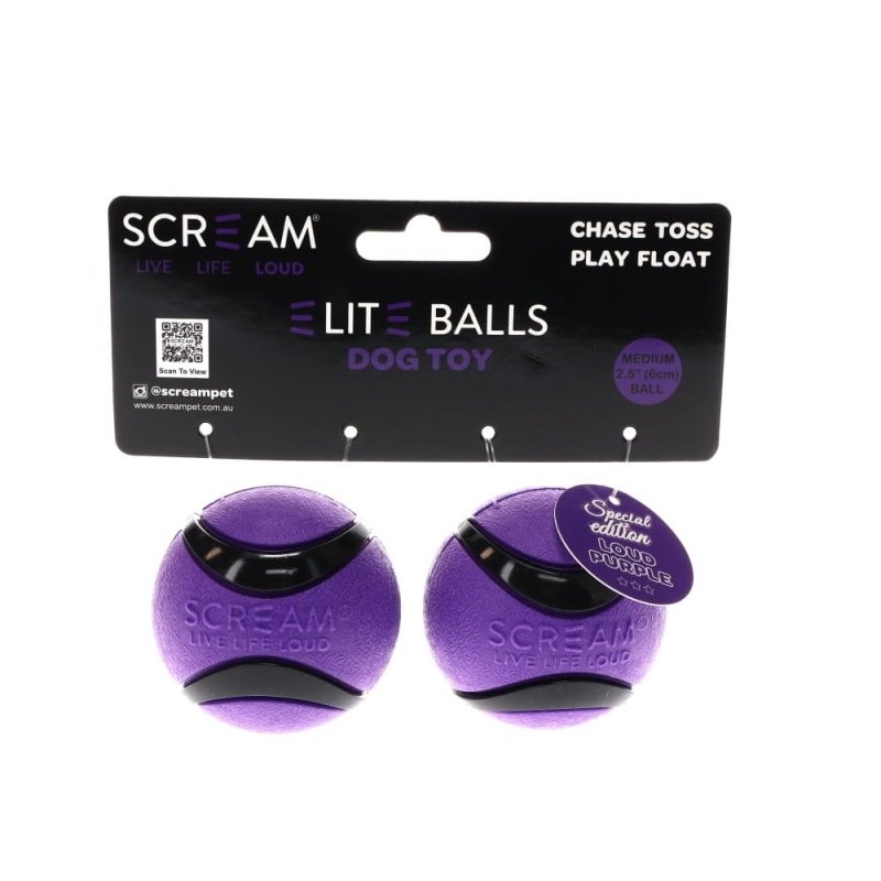 Scream Elite Ball Loud Purple/Black 2Pk