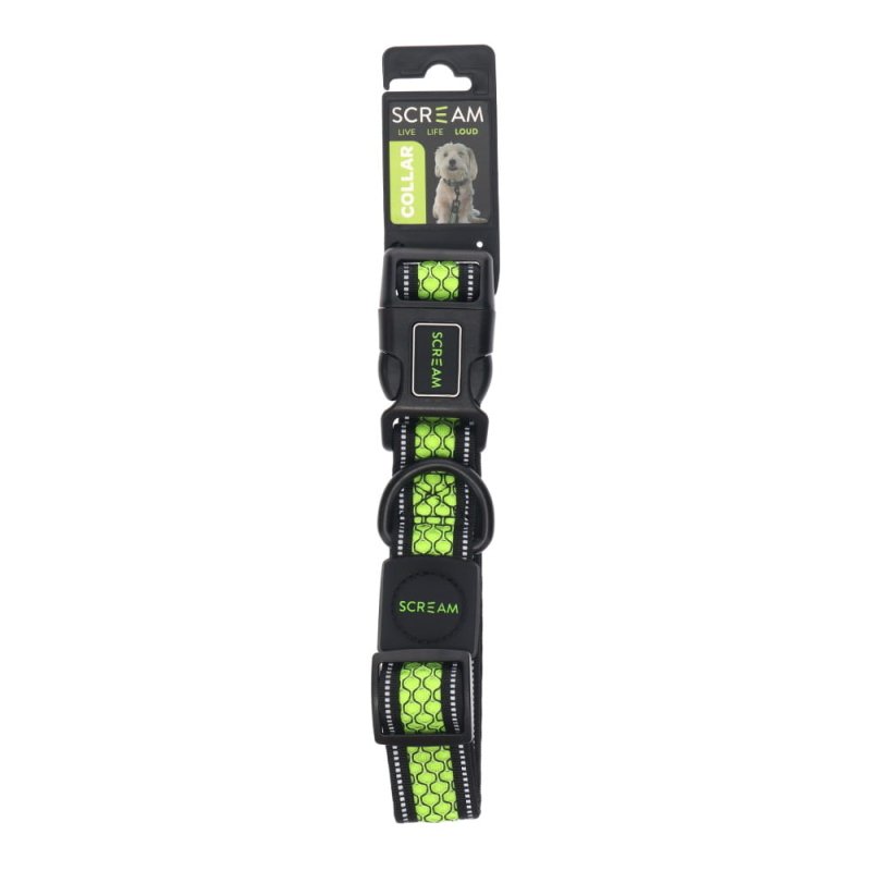 Scream Reflective Adj. Collar 3.2cmx42-66cm