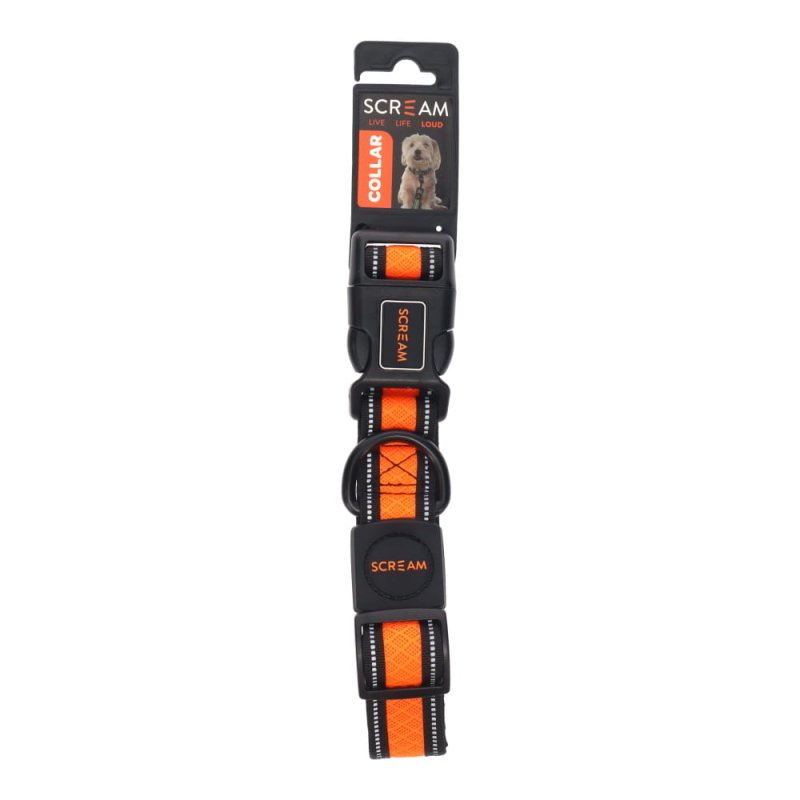 Scream Reflective Adj. Collar 3.2cmx42-66cm