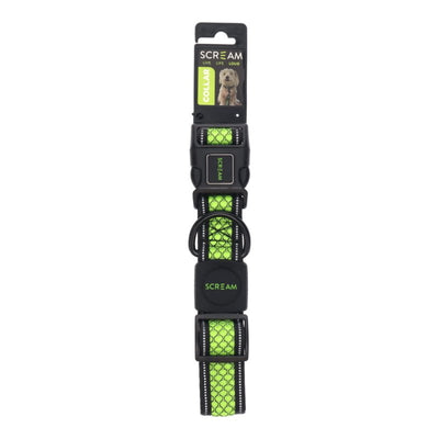 Scream Reflective Adj. Collar 3.8cmx48 - 76cm - Just For Pets Australia
