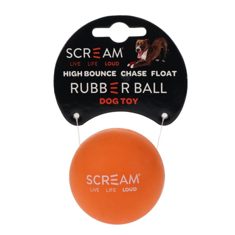 Scream Rubber Ball Dog Toy Medium