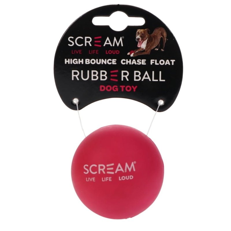 Scream Rubber Ball Dog Toy Medium