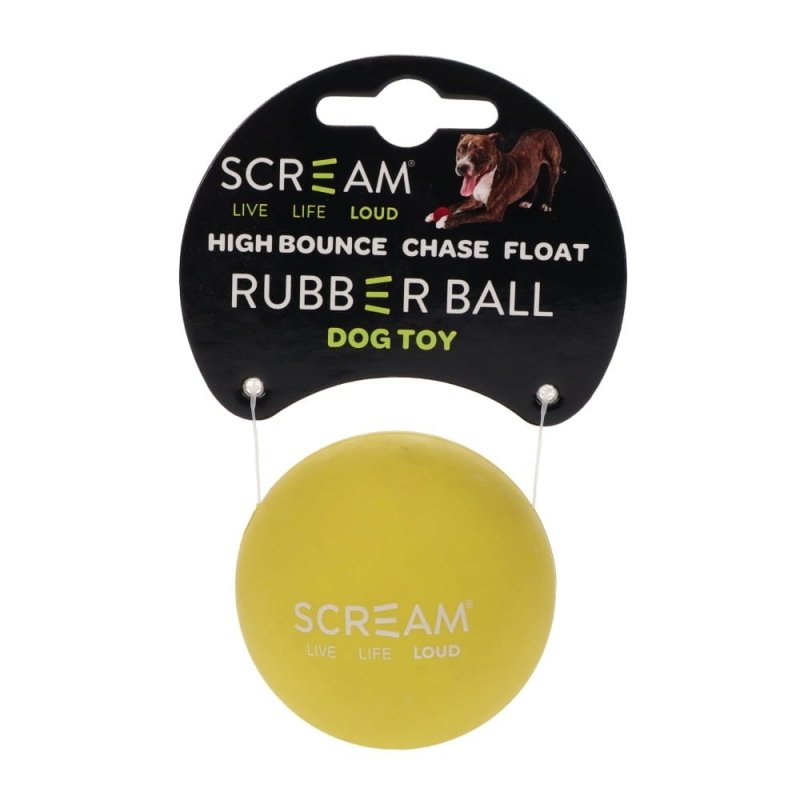 Scream Rubber Ball Dog Toy Medium