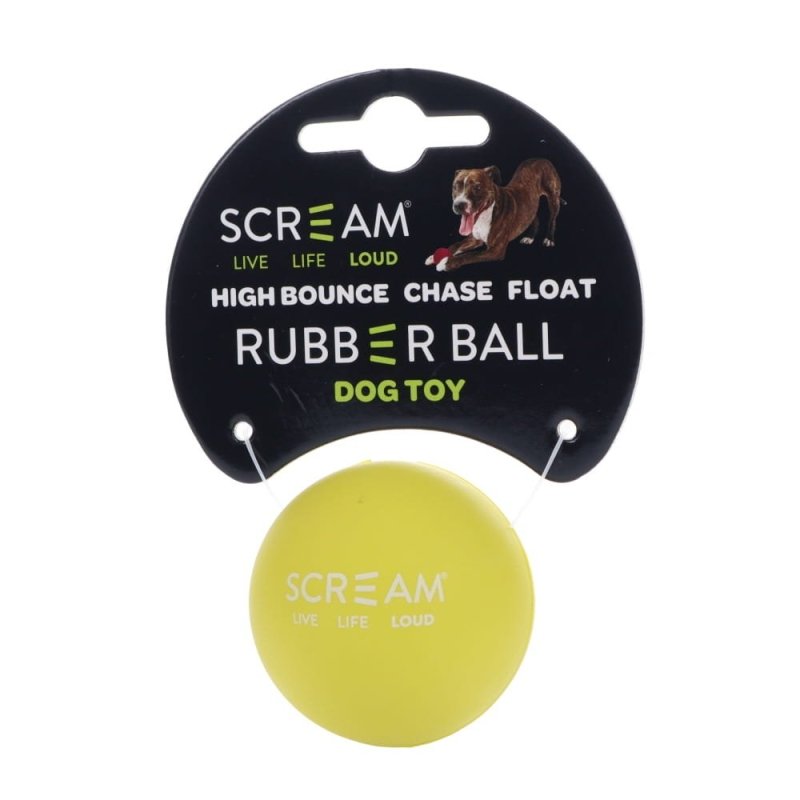 Scream Rubber Ball Dog Toy Small