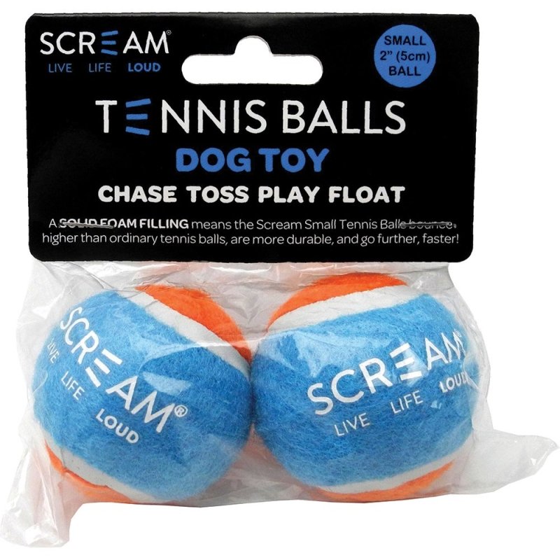 Scream Tennis Ball  2Pk - Small 5cm