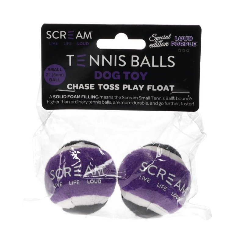 Scream Tennis Ball Loud Purple/Black 2Pk