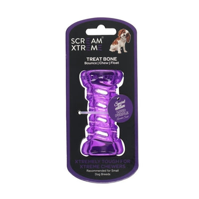 Scream Xtreme Treat Bone Loud Purple - Just For Pets Australia