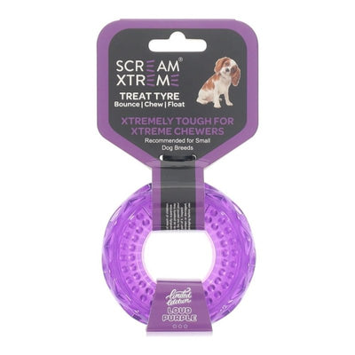 Scream Xtreme Treat Tyre Loud Purple - Just For Pets Australia