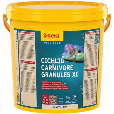 Sera Cichlid Carnivore Granules Xl 10l (3.6kg) (3cm) - Just For Pets Australia