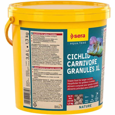 Sera Cichlid Carnivore Granules Xl 3.8l (1.3kg) (2cm) - Just For Pets Australia