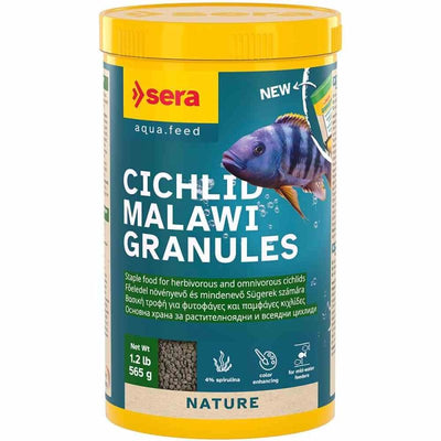 Sera Cichlid Malawi Granules 1000ml (565g) (2cm) - Just For Pets Australia