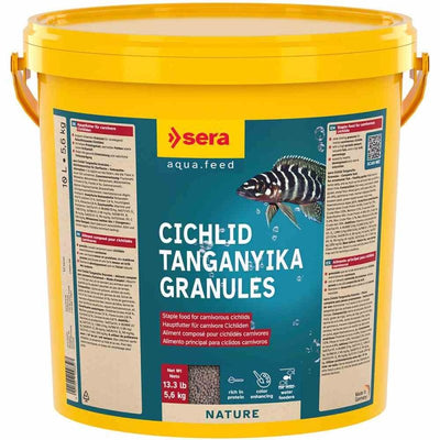 Sera Cichlid Tanganyika Granules 10l (5.4kg) (3cm) - Just For Pets Australia