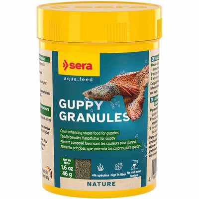 Sera Guppy Granules 100ml (46g) (1cm) - Just For Pets Australia