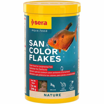 Sera San Color Flakes 1000ml (210g) (3cm) - Just For Pets Australia