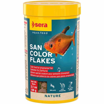 Sera San Color Flakes 250ml (60g) (2cm) - Just For Pets Australia