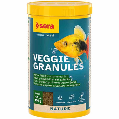 Sera Veggie Granules 1000ml (400g) (3cm) - Just For Pets Australia