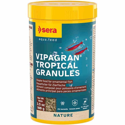 Sera Vipagran Tropical Granules 250ml (100g) (2cm) - Just For Pets Australia