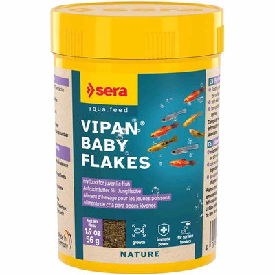 Sera Vipan Baby Flakes 100ml (56g) (2cm) - Just For Pets Australia