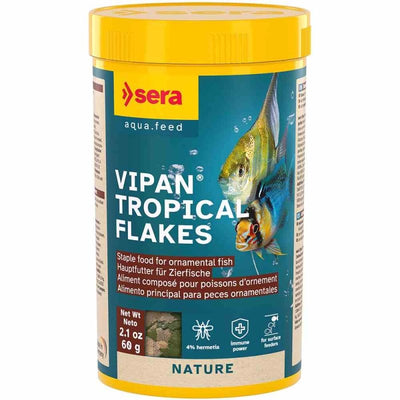 Sera Vipan Tropical Flakes 250ml (60g) (2cm) - Just For Pets Australia