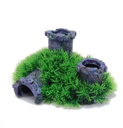 Three Pipes with Moss - Just For Pets Australia