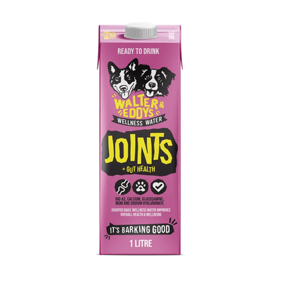Walter & Eddy's Dog Wellness Water Joints + Gut Health 1L 6Pack - Just For Pets Australia