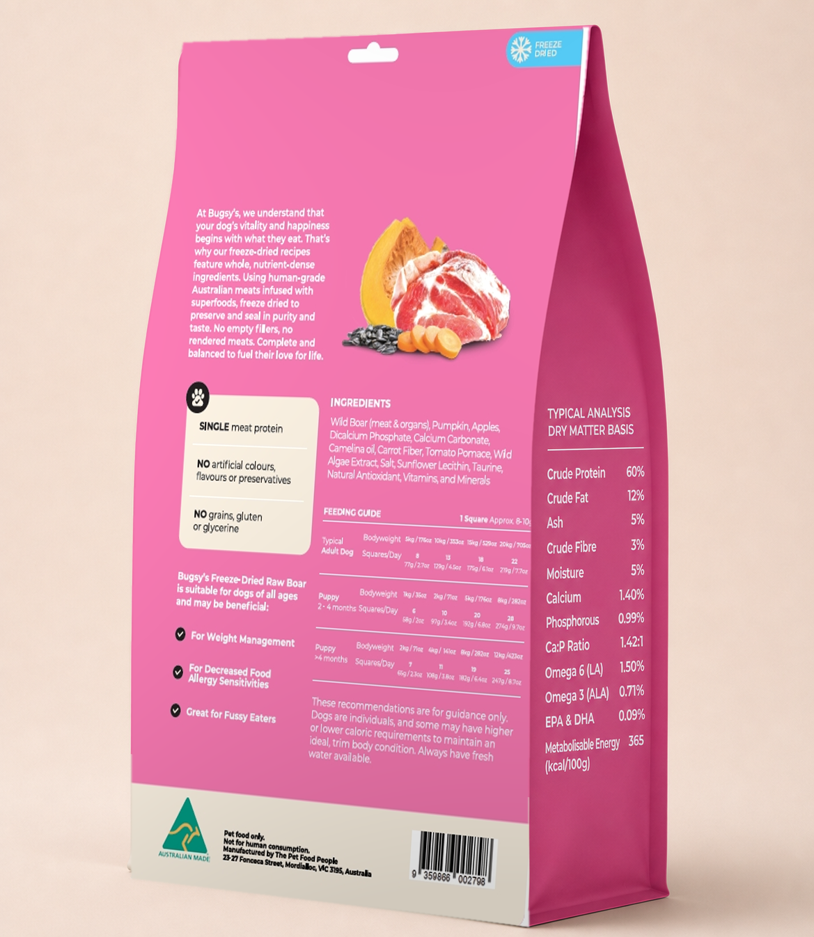 Bugsy's Freeze-Dried Wild Boar