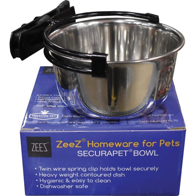 Zeez Securapet Stainless Steel Bowl - Just For Pets Australia
