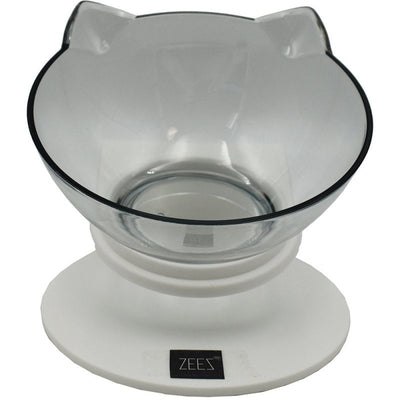 Zeez Single Elevated Tilted Cat Bowl 250ml - Just For Pets Australia