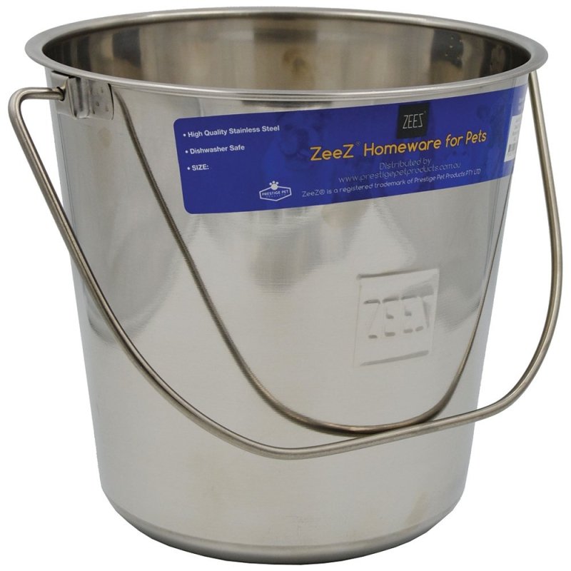 Zeez Stainless Steel Round Bucket Pail